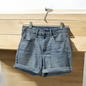 Old Navy High-Rise Denim Shorts Cuffed Hem Light Wash Women's Size 2 high rise‎